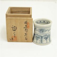 茶器 煎茶 道具 時代 染付 蓋置 共箱 茶道具 蓋置 染付 - メルカリ