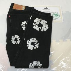 DENIM TEARS × Levis デニムティアーズ リーバイス プリント デニムパンツ 501 W31 L32 鑑定証付き /m 250407 02074hi◇133