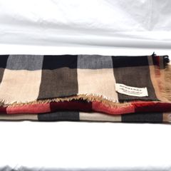BURBERRY バーバリー　大判スカーフ ストール チェック柄 カシミヤ