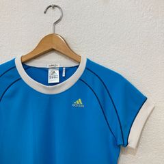 アディダス adidas L ブルー Tシャツ レディース 半袖 ランニングTシャツ