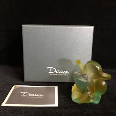 Daum ドーム ラッキーフロッグ カエル 置物  クリスタルガラス 箱入り
