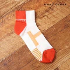 Heal Creek/スニーカーソックス 003-46530 日本製 吸汗速乾 軽量 ドライタッチ ゴルフ 靴下 メンズ 紳士 ヒールクリーク 新品/オレンジ/ki252/
