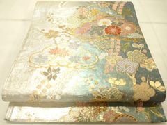 平和屋着物◎六通柄袋帯　寿宝吉祥文　金糸　引箔　正絹　逸品　DAAS9553zy