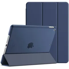 【在庫処分】JEDirect iPad 9/8/7 ケース (10.2インチ 2021/2020/2019モデル 第9/8/7世代用) ケース 三つ折りスタンド 耐衝撃カバー オートウェイクアップ/スリープ機能 (ディープネイビー)
