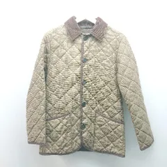 ◇ MACKINTSH-SCOTLAND コーデュロイ ツイード風 長袖 キルティングジャケット サイズ36 ブラウン/ベージュ レディース E  【1310300012498】