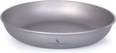 Boundless Voyage ti1102t チタン皿 ラウンド プレート 食器 皿 割れない 錆びない 軽量 純チタン製 食洗機対応 自宅 アウトドア キャンプ メッシュ収納バッグ付き (15CM 中皿