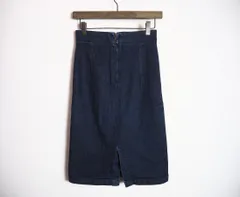 BLACK by moussy ブラック バイ マウジー ミディ デニム タイト スカート 0707S612-0920 紺 サイズS 906O★4