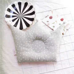 ☆ グレー ☆ 赤ちゃん用まくら bpillow52 ベビー枕 ベビーまくら 赤ちゃんマクラ 赤ちゃん ベビー 枕 まくら ピロー 綿 コットン クラウン クラウン型 王冠 王冠型 かわいい おしゃれ 0歳 1歳 出産祝い お昼寝 おひるねアート 写真 撮影