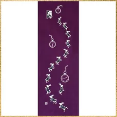 ☆彡送料無料でお届け☆彡Color:紫 染の安坊 手ぬぐい「タイム-NC 紫」 本染め 綿100% 特岡 日本製 35cm×100cm