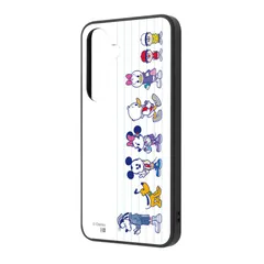Galaxy S25 ディズニー / maru 衝撃吸収 バンパー ハイブリッドケース/ミッキー&フレンズ_背比べ