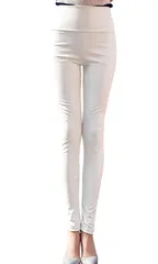 レザーパンツ 光沢 裏起毛 秋 冬 レディース スキニー 合皮 スリム ハイウエスト [syvent] セクシー レギンス 18色 S-2L