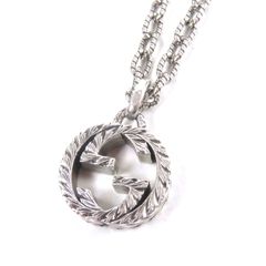 美品□GUCCI グッチ AG925 アラベスク インターロッキングG ネックレス ペンダント アクセサリー シルバー イタリア製 総重量17.68g メンズ
