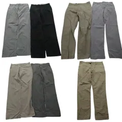 古着卸 まとめ売り ラルフローレン ポロ チノ パンツ 7枚セット (メンズ 33 /34 ) ノータック ベージュ グレー ブラック 中古 古着 NB9855