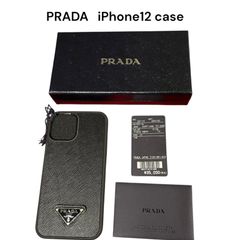 プラダPRADA iPhone12【12 PRO】携帯ケース 2ZH133 黒 新品 未使用  S5Q536