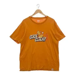 UNIQLO ユニクロ Tシャツ カットソー(半袖/袖なし) メンズ XL オレンジ コットン