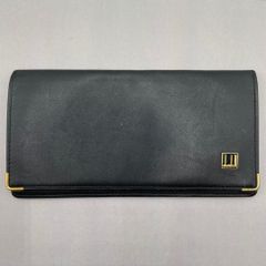 dunhill ブラックレザー 長財布 - メルカリ