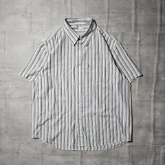 『 Levis / リーバイス 』 ストライプ柄シャツ / XLサイズ / ブルー色 コットン55%、ポリエステル45%の混合素材を使用したこのシャツは、柔らかな肌触りと上品な質感 ゆったりとしたシルエットが大人な雰囲気