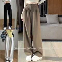ビジネスパンツ ストレートライン 2タック スラックス バギーパンツ ワイドパンツ 20代30代40代50代60代 ほっそり効果大 ウエストゴム ミセス  vii3x692463