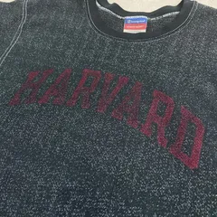 Champion REVERSE WEAVE チャンピオン リバースウィーブ HARVARD カレッジプリント ごま塩 後染めブラック スウェットシャツ メンズS レディース 