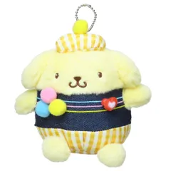 ポムポムプリン ぬいぐるみ ミニぬいぐるみボールチェーン ギンガムデニム サンリオ ナカジマ プレゼント キャラクター グッズ 