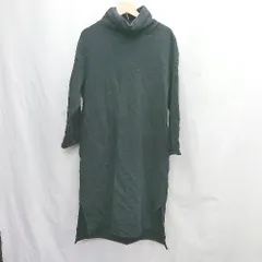 ◇ ⊆ SHIPS シップス シンプル 長袖 ロング 裏毛タートルワンピース サイズF ブラック系 レディース E  【1505290054980】