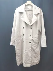 ◇ rienda リエンダ フロントボタン ロング丈 綺麗め 大人 長袖 コート サイズM ベージュ レディース E  【1308290067093】