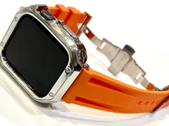 カスタム アップルウォッチバンド ラバーベルト Apple Watch カバー　045ケース メンズ レディース 38mm 40mm 41mm 42mm 44mm 45mm49mm ultra　ウルトラ　メンズ レディース⭐︎驚く程に超ストロング