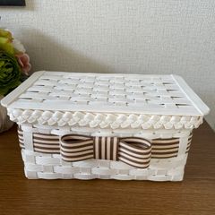マスクケース  クラフトバンド　大リボン