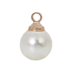 【8･10･12･14ｍｍ・サイズ選択可】カン付き パール チャーム キャップ ロンデル ゴールド チャーム ジュエリー 服飾素材 パーツ 金属 手芸材料 デコ ピアス ネックレス イヤリング 房飾り装飾 部品 ハンドメイド