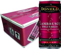 缶ワイン ドネリ ランブルスコ・デッレミリア・ロッソ・アマービレ 200ｍｌ×24缶【激安在庫処分!! 離島、沖縄配送対応不可】 ;J-(00002203-24PS);