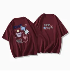 キャラクター プリント Tシャツ 半袖 ビッグシルエット オーバーサイズ 体型カバー ユニセックス レディース 韓国ファッション モンスター カジュアル トップス [1048]