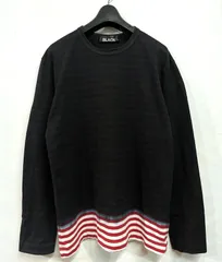 00s ヴィンテージ BLACK COMME des GARCONS｜ブラックコムデギャルソン 特殊加工 ボーダー ロングスリーブカットソー ロンT アーカイブ