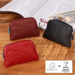 コインケース mywalit SNOOPY スヌーピー PEANUTS ピーナッツ グッズ ウッドストック コラボ 牛革 カーフ レザー 大きめ MY1362