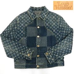 【極美品】 ルイヴィトン Gジャン デニムジャケット ダミエ 金ボタン 44 極美品】 ルイヴィトン Gジャン デニムジャケット ダミエ 金ボタン 44