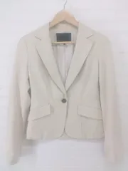 ◇ UNTITLED アンタイトル 1B 長袖 テーラード ジャケット サイズ2 ベージュ系 レディース E  【1305010006172】