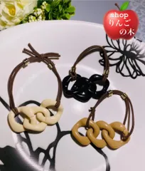 残り2点！お買い得♪ヘアゴム　まとめ売り　3点セット　黒白ベージュ 大人可愛い