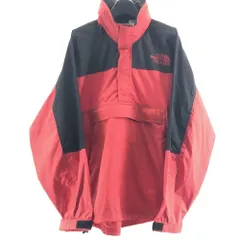 【中古】90s THE NORTH FACE HOMMES PETITS アノラックナイロンパーカー STOW POCKET サイズS レッド ノースフェイス[17]