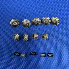 高校生用！全国共通学生服ボタンと金属製裏ボタンのセット