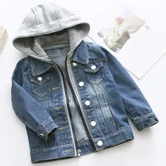 デニムジャケット レイヤード 重ね着風 アウター ベビー服 100のサムネイル