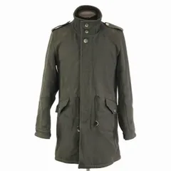 ナノユニバース★ウール/ステンカラーコート【メンズS/チャコールグレー】スタンドカラー/両サイドポケット/nano-universe◆BC868