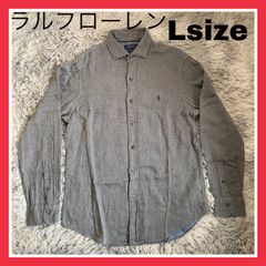 ラルフローレン　メンズ　シャツ　長袖　Lサイズ　スリムフィット　ボタンシャツ