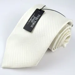 ユキトリイ ブランドネクタイ 格子柄 シルク 未使用品 メンズ ホワイト YUKI TORII 【中古】のサムネイル