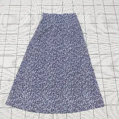 ◇ ⊂ FREAK'S STORE フリークスストア 小花柄 ロング フレア スカート サイズＭ ネイビー系ホワイト系 レディース E  【1508060011831】