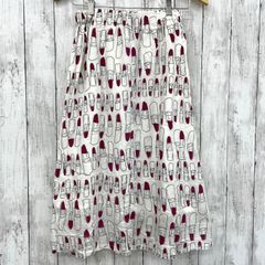 【 rukmani 】ルクマ二 リップスティックプリント ギャザースカート インド製