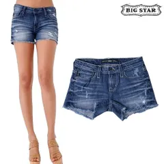 ビッグスター BIG STAR デニム ショートパンツ 短パン レディース ダメージ ローライズ 春 夏 きれいめ 綿 大きいサイズ カジュアル ブランド