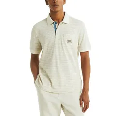 【送料無料】 ナウティカ メンズ Tシャツ トップス Men's Nautica Johnny Classic Fit Collar Polo Tan Stripe
