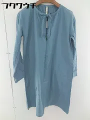 ◇ ◎ ichi イチ フロントリボン 長袖 ミニ ワンピース ブルー レディース  【中古】 【1108050000120】のサムネイル