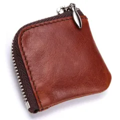 新品 未使用 茶 ブラウン 小銭入れ 小さい コンパクト ミニ財布 コインケース メンズ レディース 本革 牛革 ビジネス