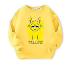 スプランキー sprunki 長袖 トレーナー スウェット　トップス キッズ コットン 綿 子供服 プリント　男の子 女の子 丸い襟