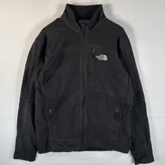 古着 ザ・ノースフェイス THE NORTH FACE フルジップフリースジャケット ワンポイントロゴ刺繍 M  ブラック メンズ